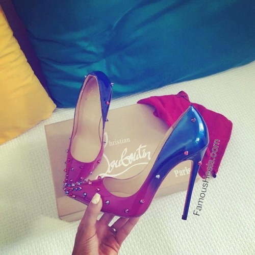 Christian Louboutin Degraspike Pumps rose-to-blue degrade